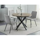 Стол обеденный SIGNAL GASTON орех винтажный/черный мат 100-135/100